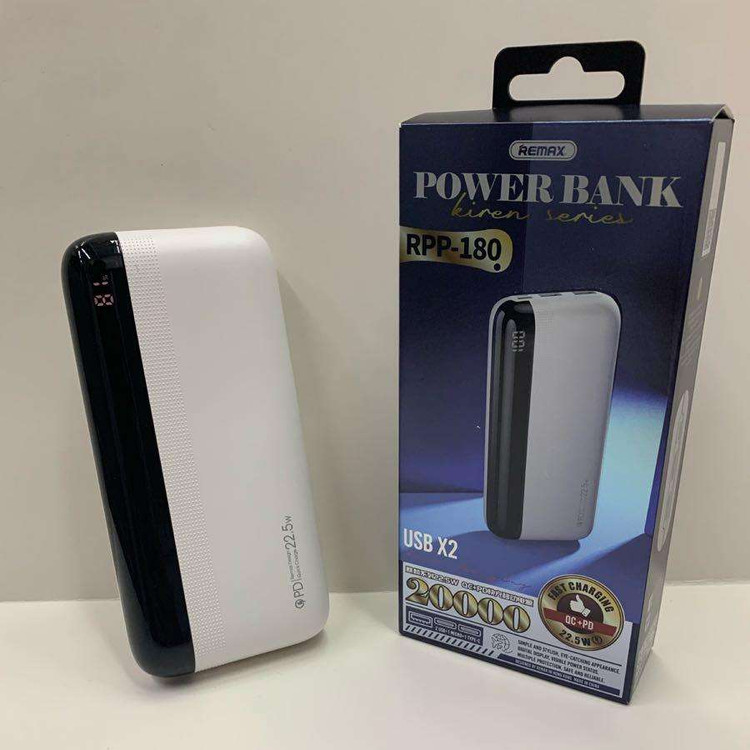 شارژر همراه ریمکس مدل RPP-180 ظرفیت 20000 میلی آمپر ساعت