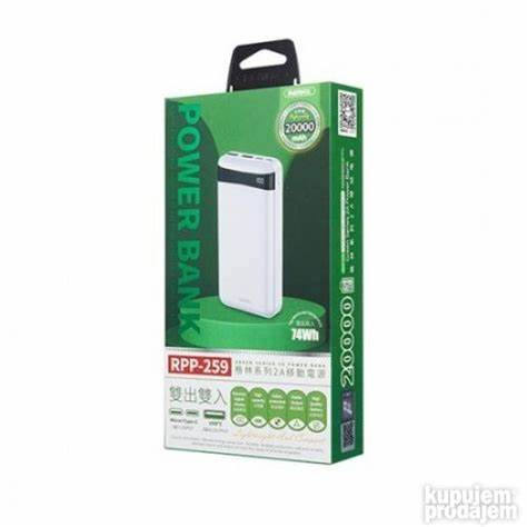 شارژر همراه ریمکس مدل RPP-259 ظرفیت 20000 میلی آمپر ساعت