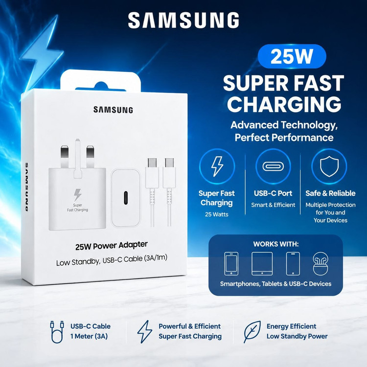 🌟 شارژر سوپر فست 25 وات مدل 2510 (نسل جدید) – دارای NFC + گارانتی 6ماهه