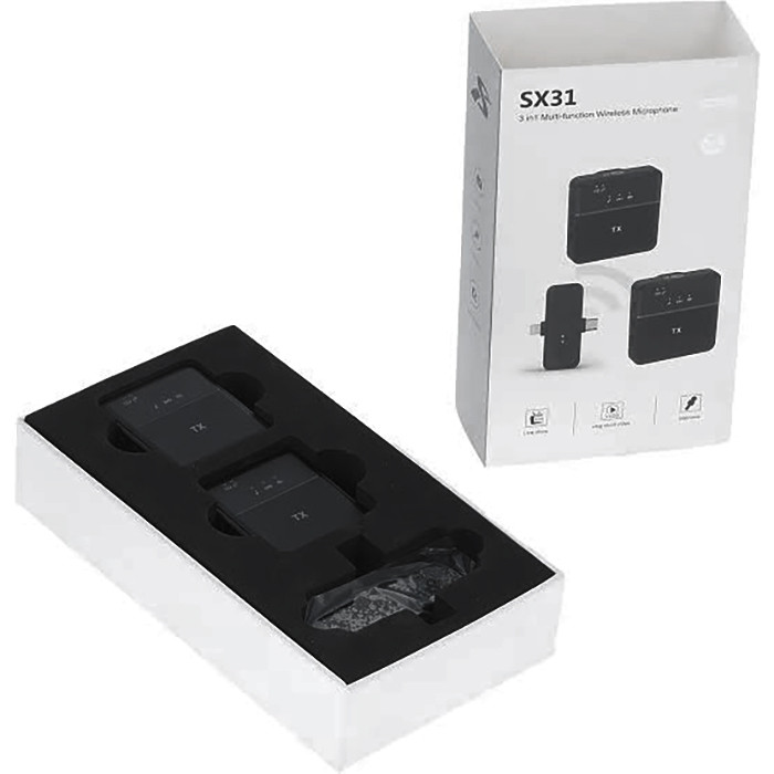 میکروفن یقه ای مدل SX31 dual 3in1 Multi-Function