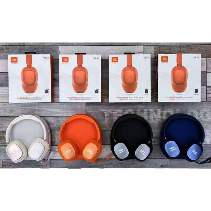 هدفون JBL A18 های کپی با لولای فلزی، پورت Type-C و کیف حمل